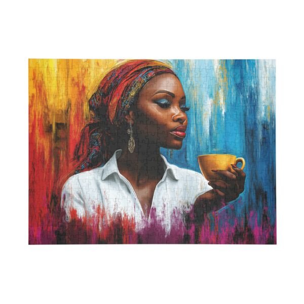 African American woman Puzzle Art Print